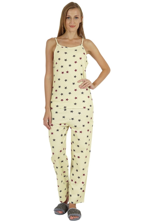 Women Sexy Nightwear Pj set with adjustable Spaghetti strap Sleepwear Pajama Set