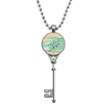 thumbnail image 1 of Scatter s Art Pattern Pendant Vintage Necklace Silver Key Jewelry, 1 of 3