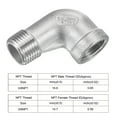 thumbnail image 4 of Unique Bargains Raccord de Tuyau Coudé Mâle à Femelle 3/8 NPT en Acier Inoxydable 304, 4 of 5