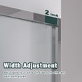 thumbnail image 5 of 44-48" W x 76" H Aluminum Frame Double Sliding Shower Door, 1/4" Tempered Glass, Chrome, 5 of 9