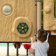 thumbnail image 5 of Green and Yellow Outdoor Playground Captain Pirate Ship Wheel, Plastic Playground Swing Set Accessories Steering Wheel, 5 of 6