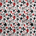 thumbnail image 1 of oneOone Cotton Flex Red Fabric Poker Card Sewing Craft Projects Fabric Prints By Yard 40 Inch Wide, 1 of 4