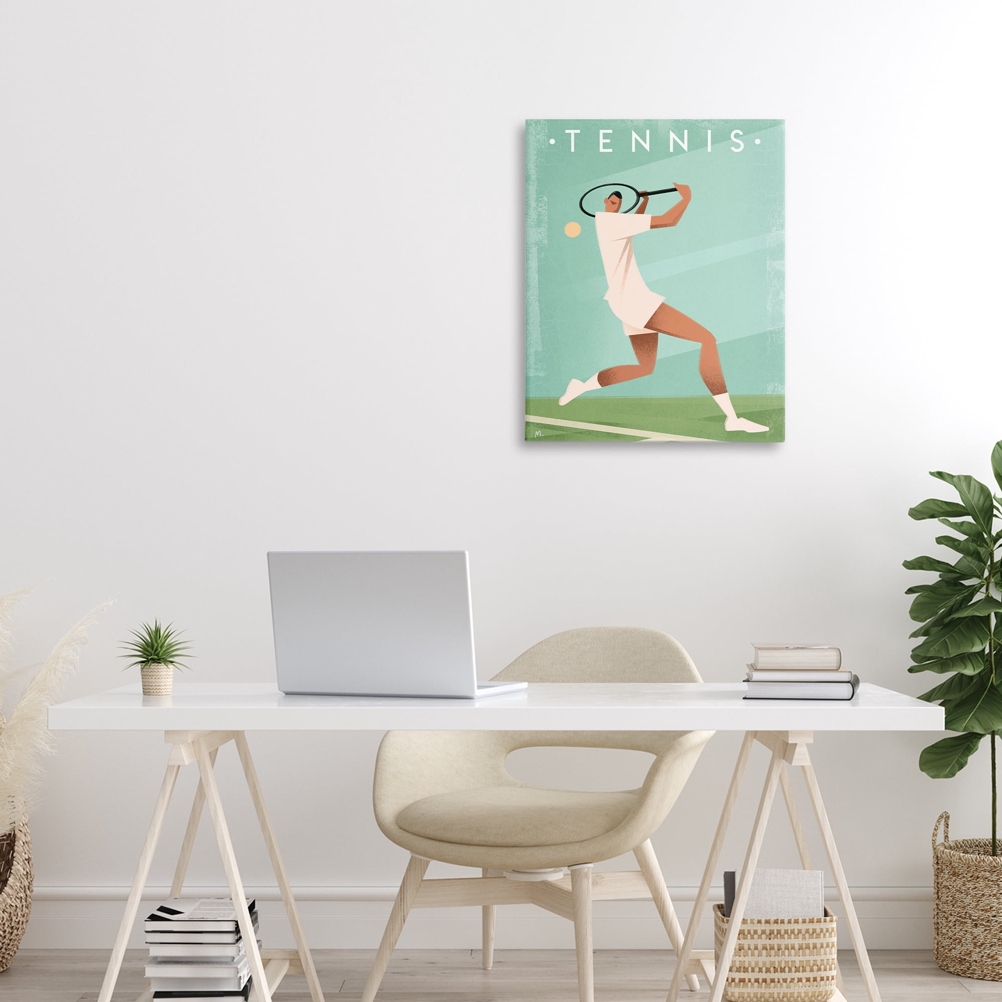 Stupell Industries Vintage Tennis Swing Canvas Wall Art, design by Martin Wickstrom