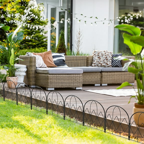 35 Pack Garden Edging Border – 37ft Total Rustproof Metal Fence Panels for Landscaping, Flower Beds, and Outdoor Decor