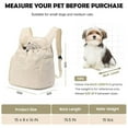thumbnail image 3 of 30-40L Large Capacity Pet Travel Chest Backpack Adjustable Strap, Suitable For Small Medium Dogs Cats, Breathable Portable Outdoor Hiking Camping, 3 of 4