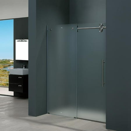 Vigo Vg6041stmt6074r 60 Inch Frameless Shower Door 37 Quot Vigo Vg6041stmt6074r 60 Inch Frameless Shower Door 37 Frosted Gl Stainless Steel