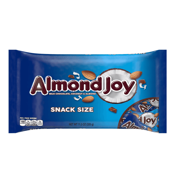 Almond Joy, Halloween Coconut & Almond Chocolate Candy Snack Size Bars