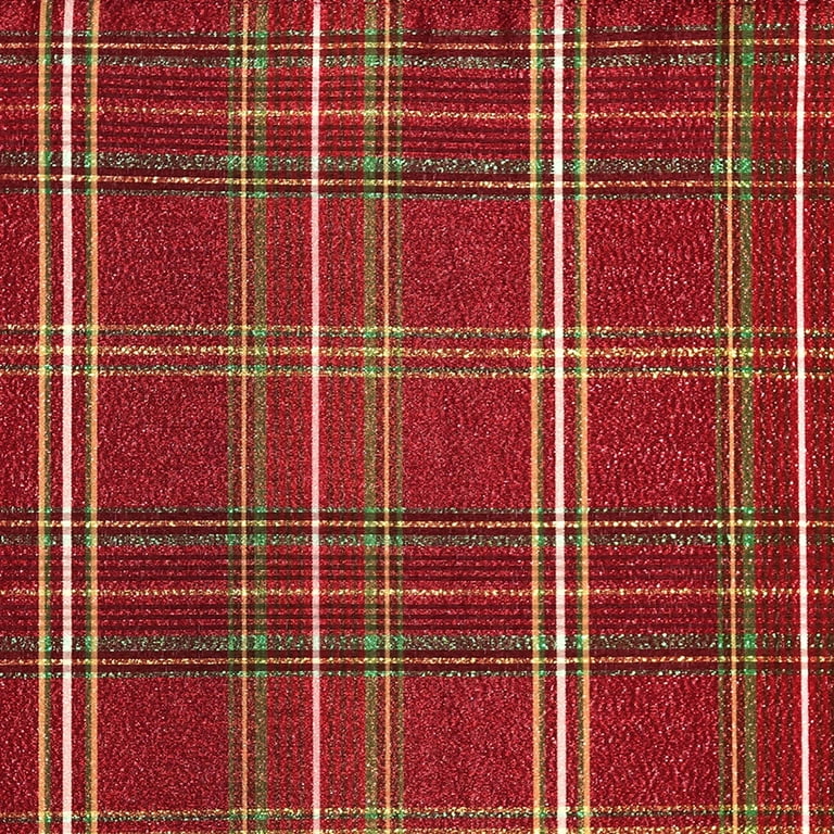 Elrene 17 in. W x 17 in. L Shimmering Plaid Holiday Christmas Red/Green  Napkins (Set of 4) 23759RGR - The Home Depot