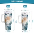 thumbnail image 3 of 30 oz Insulated Stainless Steel Tumbler Double Wall Stainless Steel Tumbler with 2-Way Drinking Watercolor Ink Splashes Pattern, 3 of 9