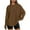 Brown 1, variant on Besolor Womens Oversized Long Sleeve T-Shirts Casual Loose Crewneck Basic Tee Tops Solid Color Blouse Fall Clothes