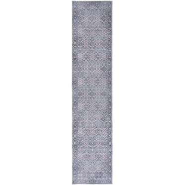 SAFAVIEH Serapi Amable Oriental Machine Washable Runner Rug, Grey/Pink, 2' x 9'