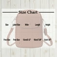 thumbnail image 3 of Xfvqtps Crossbody Bags for Women Vertical Phone Bag Adjustable Strap Zipper Solid Color Versatile Leather Shoulder Messenger Bag Khaki, 3 of 5