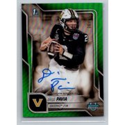 2025 Topps Bowman University Chrome Diego Pavia Green Refractor Auto /99 #BCA-DPA Vanderbilt Vanderbilt Commodores NCAA Autographed Football Card