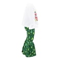 thumbnail image 5 of Girls Reindeer Eats The Naughty List Christmas Outfit Clothes (12Y, Green), 5 of 5
