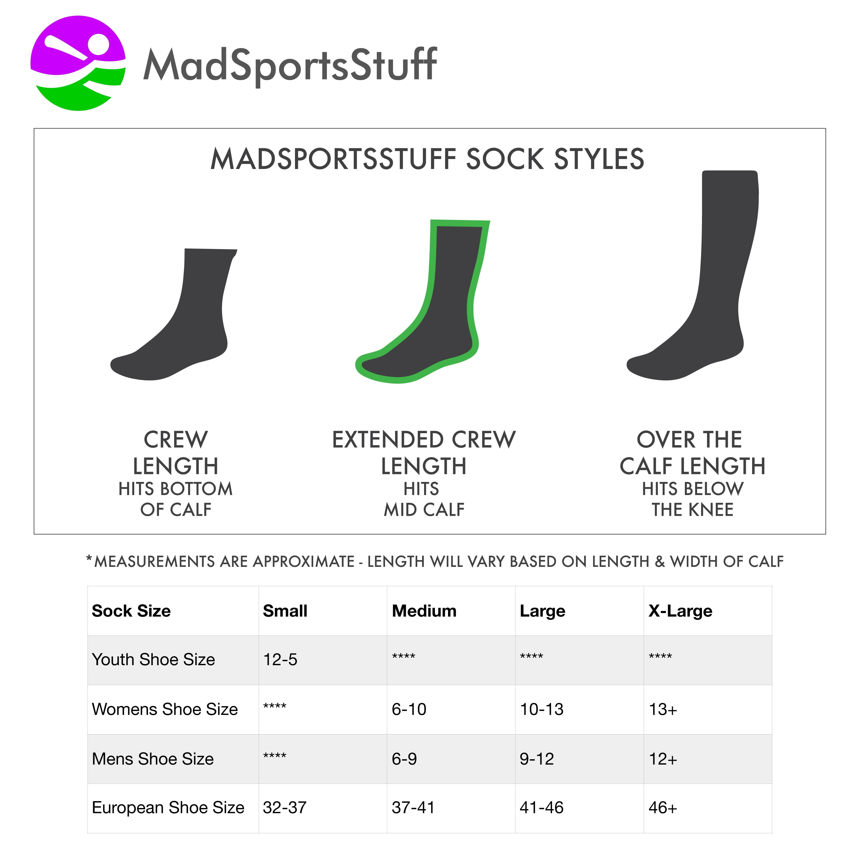 MadSportsStuff Lacrosse Victory Crew Socks