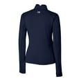 thumbnail image 3 of Women's Cutter & Buck  Navy Cleveland Guardians DryTec Traverse Stretch Quarter-Zip Pullover Top, 3 of 3