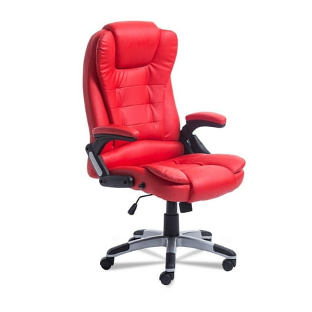 Executive Ergonomic PU Leather Heated Vibrating Massage Office Chair