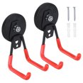 thumbnail image 1 of Uxcell 2-Pack Ganchos Magnéticos Fuertes para Garaje, Ganchos de Almacenamiento con Recubrimiento de Goma Antideslizante [Negro], 1 of 1