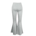thumbnail image 6 of Audhol Flare Yoga Pants for Women, Ladies Solid Color High Waist Slim Fit Casual Flared Pants Trousers Bell Bottom Leggings for Women Grey XS, 6 of 8