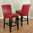 Milan Black Faux Leather Counter Stools (Set of 2)