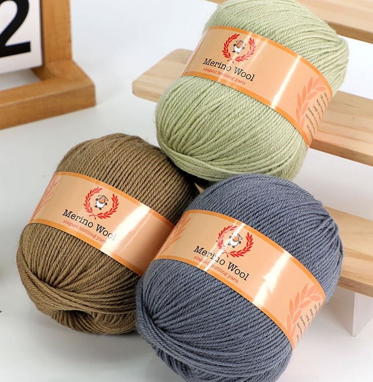 100% Merino Wool Yarn 10 Pack by Yonkey Monkey - Orange Red 222