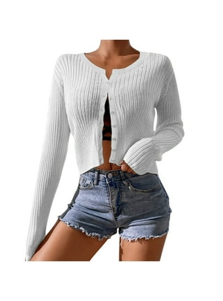 White Crop Top Sweater