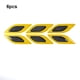 thumbnail image 4 of Sidaley Pegatina reflectante de carcasa de coche de 6 piezas, pegatinas antideslizantes de fibra de carbono, decoración anticolisión para automóvil, Automoción decorativa y accesorios Amarillo Sidaley VI017626-04B, 4 of 6