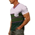 thumbnail image 5 of CONZONE Men's Tshirts Short Sleeve T-Shirts for Men Casual Striped V Neck Lightweight Tees Cozy Summer Tops, 5 of 8