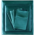 thumbnail image 2 of HTOOQ Essentials Satin WrinkleHTOOQ Free Luxurious and Silky with 16" Deep Pocket 6 Piece Durable Sheet Set, Full, Teal, 2 of 8
