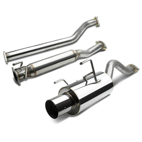 DNA Motoring CBE-ARSX-S For 2002 to 2006 Acura RSX Catback Exhaust System 4" Tip Muffler - K20 Type-S DC5 03 04 05