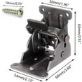 thumbnail image 2 of 1*90 Degree Self-Locking Black Folding Hinge Clearance! Folding Brackets Lock Extension Support Bracket Foldable Hinges with Screws for Table Bed Leg Feet, 2 of 7