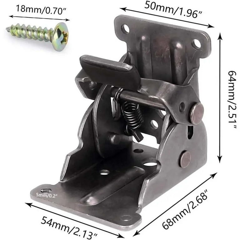 4PCS Folding Leg Brackets - Self-Locking Hinges For Table Legs, Workbench, Bed Frame DIY