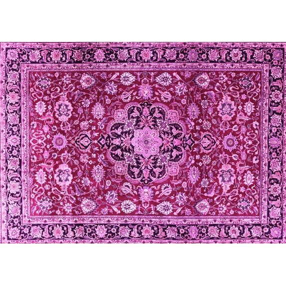 Ahgly Company Indoor Rectangle Persian Pink Traditional Area Rugs, 4' x 6'