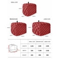 thumbnail image 2 of Red Moroccan Small Toaster Cover 2 Slice, Kitchen Appliance Covers, Morocco Ethnic Abstract Quatrefoil Grid Toaster Oven Cover with Loop, Bread Machine Cover Polyester Dust Cover Protection, 2 of 4