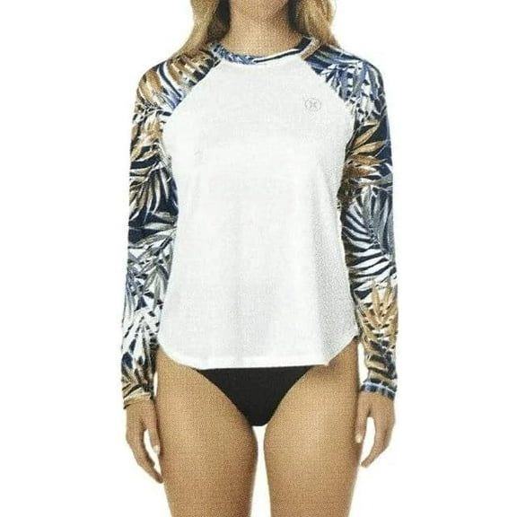 Hurley Men's One and Only Hybrid Long Sleeve T-Shirt, White Beach, XX-Large