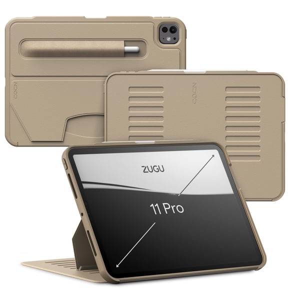 Zugu Case for iPad Pro 11 (M4/M5) 2024/2025, Slim Protective Cover with Apple Pencil Holder, Auto Wake/Sleep, Multiple Viewing Angles, iPad Pro 11 In