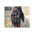 thumbnail image 3 of Guantes para Motociclista Hanylish Antideslizante Protección Completa al Dedo y con Sensores Táctiles para Pantalla Negro - Rojo, L Hanylish guanteslr, 3 of 4