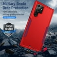 thumbnail image 7 of Nalacover for Galaxy S22 Ultra Case: Dual Layer Protective Heavy Duty Cell Phone Case Shockproof Rugged Bumper Tough Hand Grip - Military Grade Drop Tested for Samsung Galaxy S22 Ultra, Red, 7 of 7