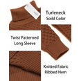 thumbnail image 6 of COOFANDY Men's Slim Fit Turtleneck Sweater - Solid Casual Knitted Twisted Pullover, 6 of 8