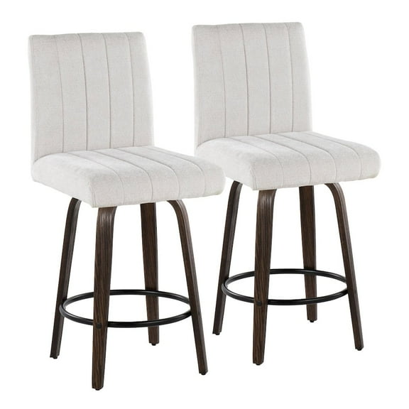 LumiSource Hank 26" Fixed-Height Counter Stool - Set of 2