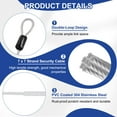 thumbnail image 3 of Uxcell 3.3ft (39.4") Security Steel Cable with Snap Hook, 1Pcs Coated Flexible Double Loop Wire Rope Bike Cable Lock Security Chain for Outdoor Travel Luggage, Clear, 3 of 7