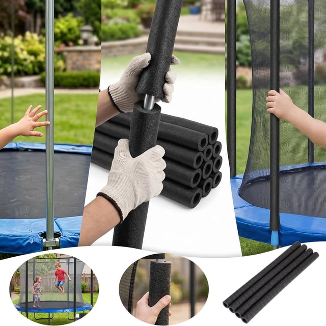 4PCS Trampoline Poles Replacement Accessoire Sponge Trampoline Poles With AntiCollision Covers Trampoline Net Poles Replacement Trampoline