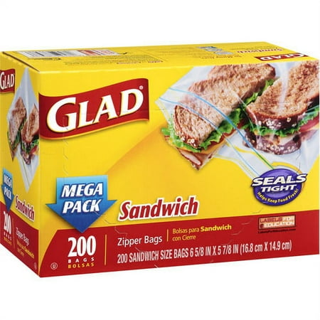 Glad Sandwich Zipper 200ct