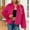 Hot Pink, variant on Uaswgudfs ​Women's Faux Fur Plush Fleece Jacket Open Front Coat: Long Sleeve Warm Fleece Short Jacket for Casual Outdoor Wear​
