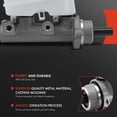 thumbnail image 2 of A-Premium Brake Master Cylinder with Reservoir and Cap Compatible with Jeep Vehicles - Wrangler 1995 L6 4.0L - Replaces# 4761940, 102738, 132738, 2 of 8