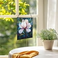 thumbnail image 3 of Magnolia Flower Stained Glass Panel Suncatcher Square Window Hanging, 8 Inch Real Glass Decorative Art Sun Catcher for Home, Gift, and Garden Decor 78OR4, 3 of 6