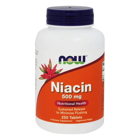 NOW Foods - Niacin Time Release Vegetarian 500 mg. - 250 (Best Time To Take Niacin)