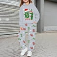 thumbnail image 2 of XAOFW Kids 6 7 Outfits Boys Cartoon Print Hooded Pants Play Two Piece Youth Long Sleeve Fashionable Comfort Casual Daily Wear Outfits, 2 of 5