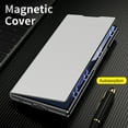 thumbnail image 2 of Designed For Samsung Galaxy Z Fold 4 Phone Case,With Invisible Kickstand,Magnetic PU Leather Flip,Ultra Slim Shockproof Anti-Scratch Non-Slip Rugged Durable Thin FitPhone Case,White, 2 of 10