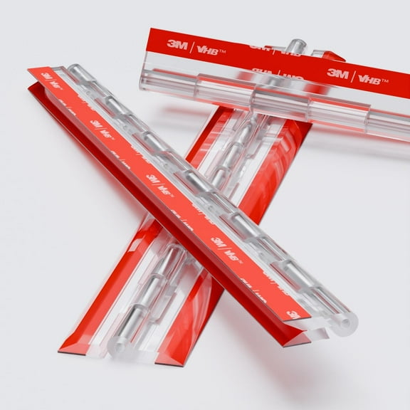 4 x Acrylic Piano Hinges, 12 inch, No glue required, Self Adhesive, Transparent Clear Plastic Acrylic 300mm -4 Pack-